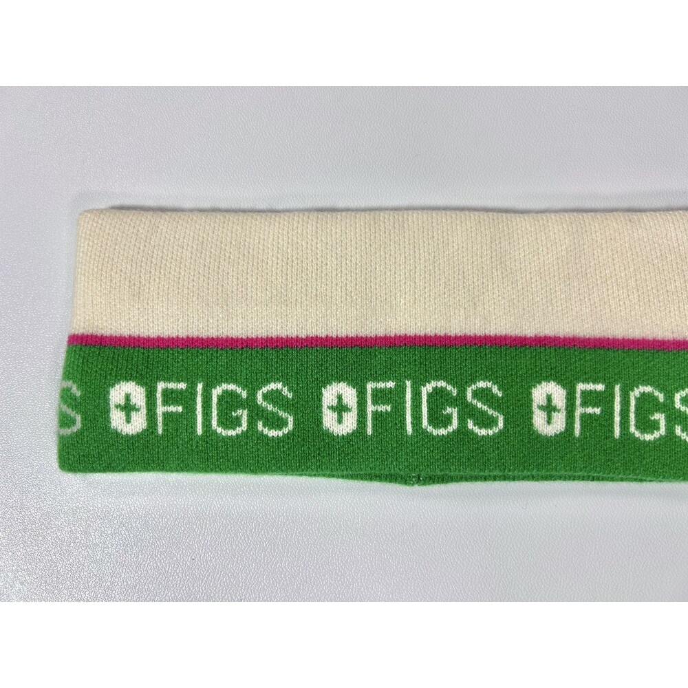 Figs Wool Color Block White Green Pink Headband Unisex NWT - Picture 3 of 9
